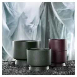 Blomsterpotte Ø12 cm bordeaux