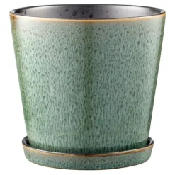 Blomsterpotte 14 cm grønn/svart