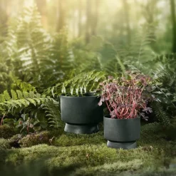 Blomsterpotte Ø19 cm mørk grønn