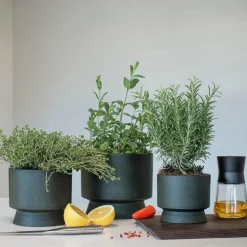 Blomsterpotte Ø19 cm mørk grønn