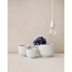 Blomsterpotte liten hvit