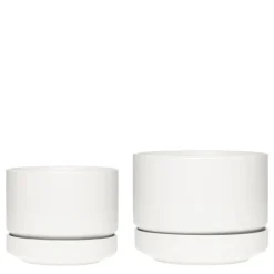 Blomsterpotte SN 19 cm matt hvit