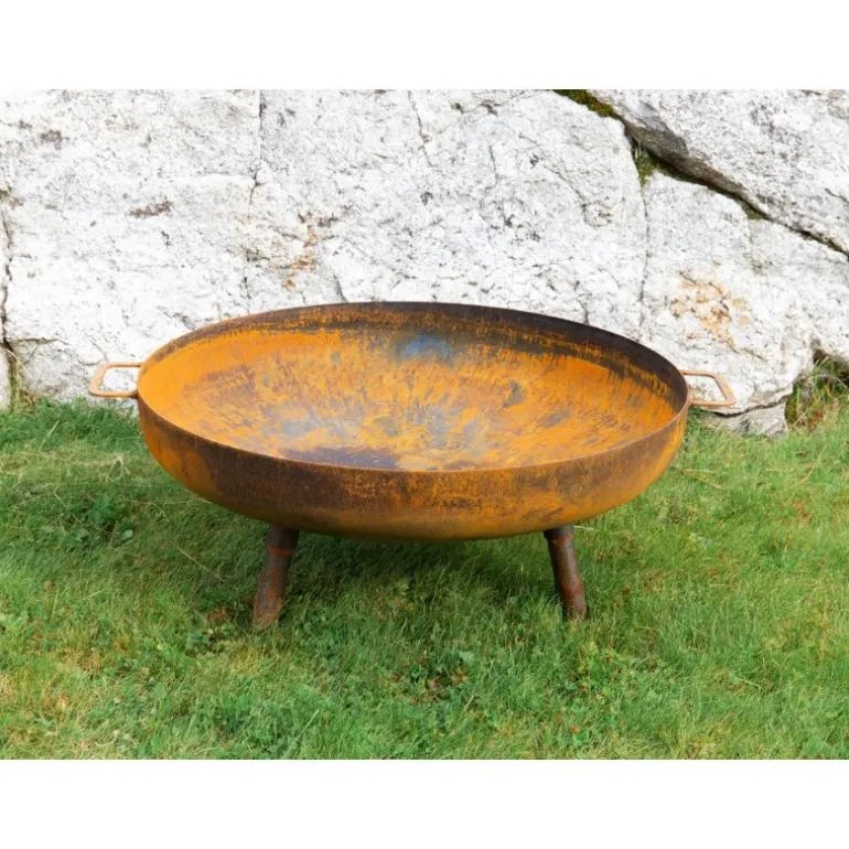 Bålpanne 70 cor-ten m/avtagbare ben