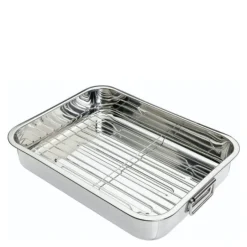 Blue Card langpanne med rist 38x27,5 cm stål