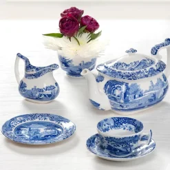 Blue Italian asjett 15 cm blå/hvit