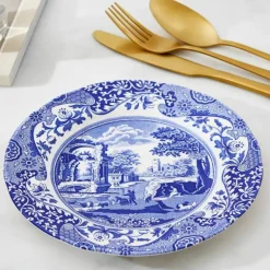 Blue Italian asjett 20 cm blå/hvit