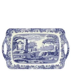 Blue Italian brett stort 48x30 cm blå/hvit