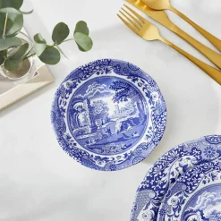 Blue Italian frokostbolle 16 cm blå/hvit