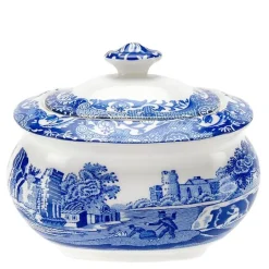 Blue Italian sukkerskål 25 cl blå/hvit