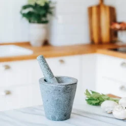 Boda morter 14x17 cm granitt