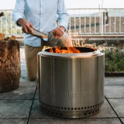 Bonfire + stand 2.0 bålpanne 49,5x44,5 cm silver