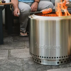 Bonfire + stand 2.0 bålpanne 49,5x44,5 cm silver