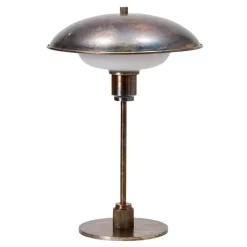 Boston bordlampe 42 cm antikk brun