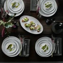 Boulogne tallerken flat 21 cm hvit