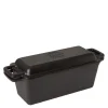 Brødform med lokk støpejern 37x14x11 cm 3L svart