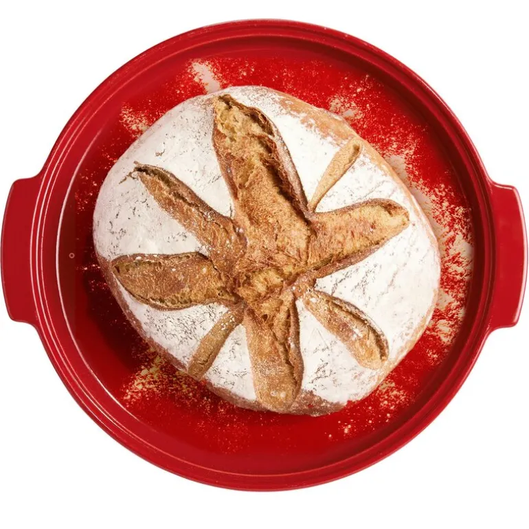 Brødform oval 32,5x29,5 cm 5,2L rød