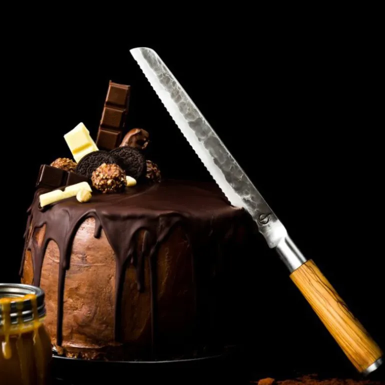 Brødkniv 35 cm olive