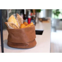 Brødkurv skinn cognac