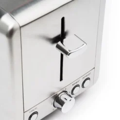 Brødrister 2 skiver rustfritt stål