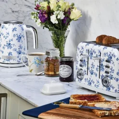 Brødrister 4-skiver China Rose blå/hvit