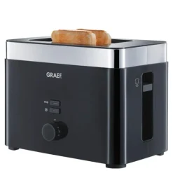 Brødrister TO62 2 skiver svart m/sølvkant