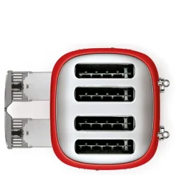 Brødrister TSF03 4 skiver kvadratisk rød