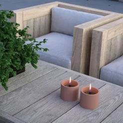 Breeze bordlykt 8 cm 2 stk oransje