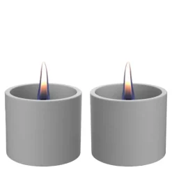 Breeze lykt 8 cm 2 stk grå