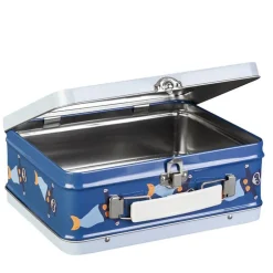 Brillebjørn koffertboks 16x14 cm lys blå