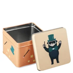 Brillebjørn matboks 10x10 cm lys korall