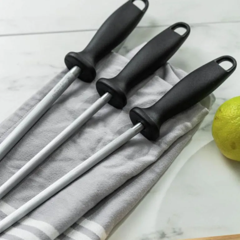 Brynestål metall 26 cm svart håndtak