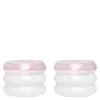 Bubble. telysholder 2 stk 5,6 cm milky white/pink