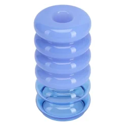 Bubble vase/lysestake 13,5 cm blå