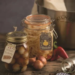 Bygel oppbevaringsglass 1,0L hengslet lokk