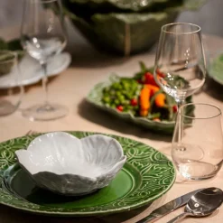 Cabbage skål kålblad 17,5 cm hvit