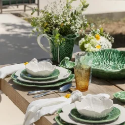 Cabbage skål kålblad 22,5 cm hvit