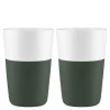 Cafe Latte krus 36 cl 2 stk emerald green