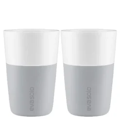 Caffé Latte krus 36 cl 2 stk marmor grå