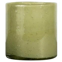 Calore vase/lyslykt 15x15 cm oliven