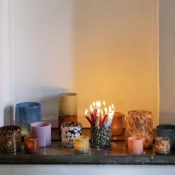 Calore vase/lyslykt 15x15 cm oliven