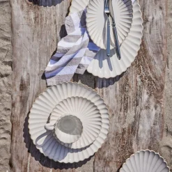 Camille asjett 19 cm råhvit