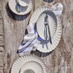 Camille serveringsfat 3,5x25,5 cm råhvit