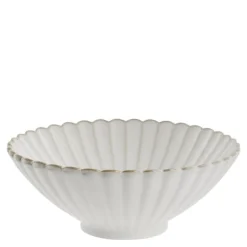 Camille skål 8x20 cm råhvit