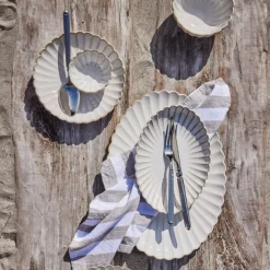 Camille skål 8x20 cm råhvit