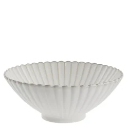 Camille skål 10x25 cm råhvit