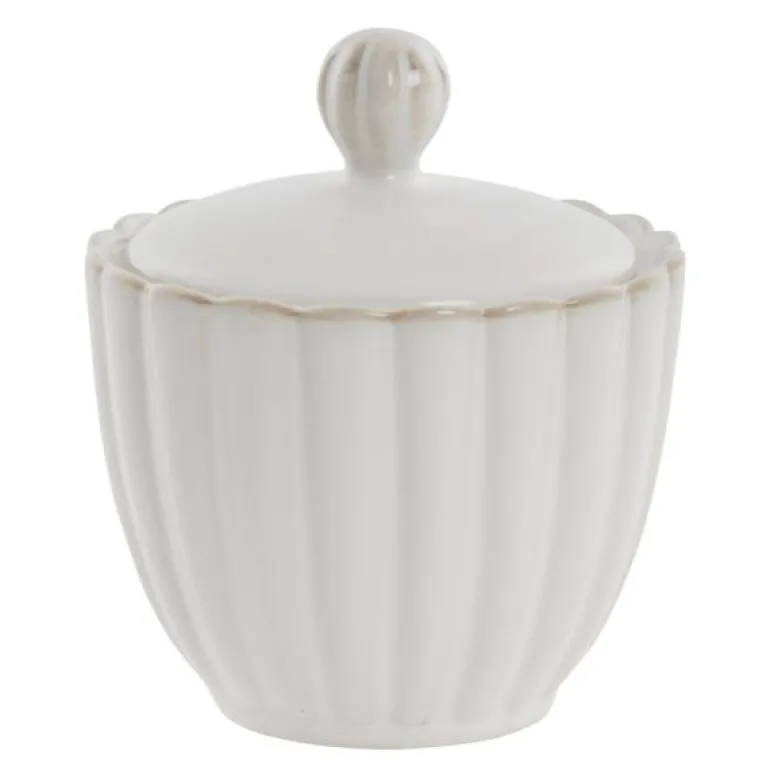 Camille sukkerskål 12x10 cm råhvit