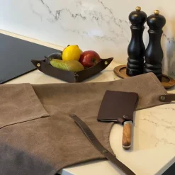 Canvas forkle 82x66 cm brun