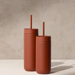 Carter Cold Desert Capsule tumbler med sugerør 475 ml sienna