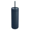 Carter Cold tumbler med sugerør 590 ml stone blue