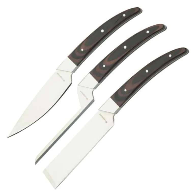 Caseus osteknivsett 3 deler mørkt tre